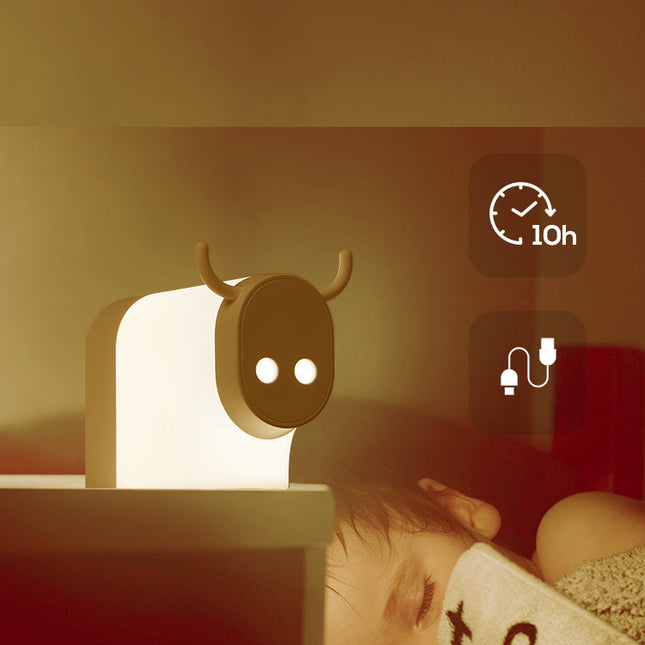 Lehmän muotoinen yövalo lapsille