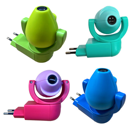 Lasten yövalo kuvaprojektorilla seinään