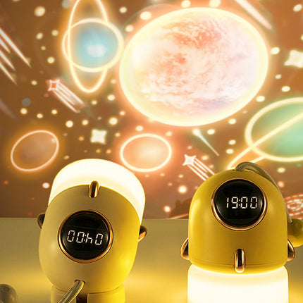 Tähtitaivas projektori yövalo herätyskellolla lapsille
