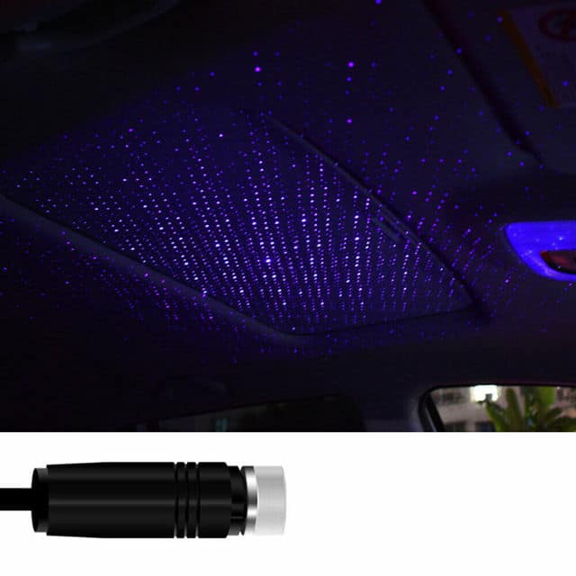 Taskukokoinen USB-tähtitaivasprojektori autoon