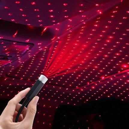 Taskukokoinen USB-tähtitaivasprojektori autoon