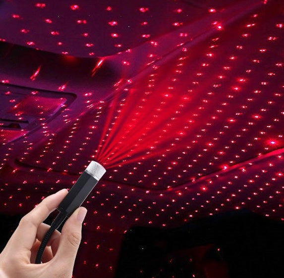 Taskukokoinen USB-tähtitaivasprojektori autoon