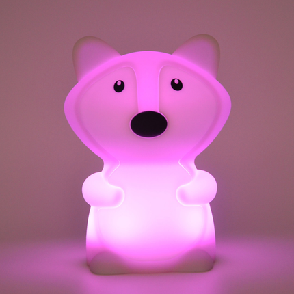 Silikoninen kettu-yövalo vauvalle kaukosäätimellä