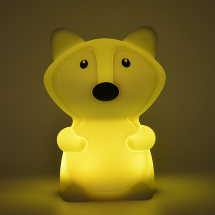 Silikoninen kettu-yövalo vauvalle kaukosäätimellä