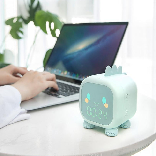 Dinosaurus herätyskello yövalolla lapsille