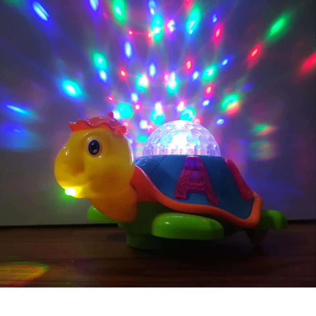 Kilpikonna lelu-yövalo vauvalle projektorilla